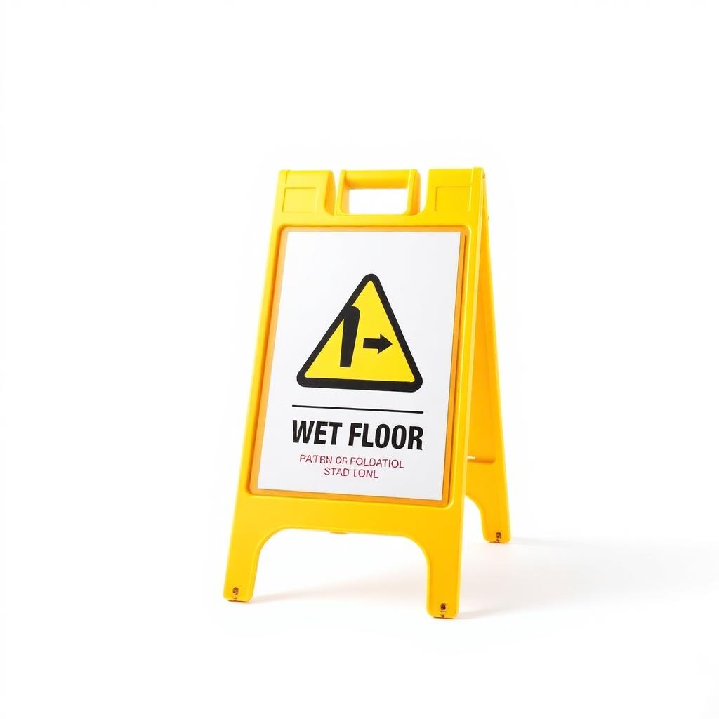 Yellow Wet Floor Caution Sign